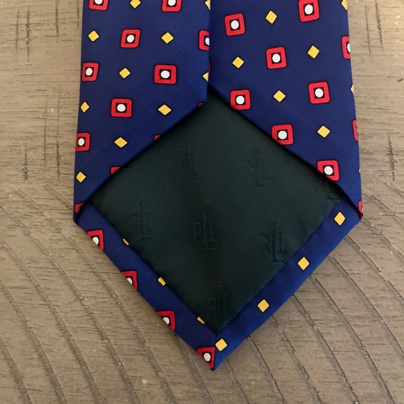 Lauren Ralph Lauren Blue Red Classic Tie - Picture 3 of 4